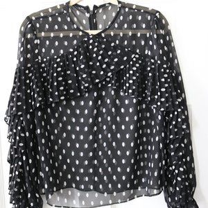 Keepsake Sheer Polka Dot Top